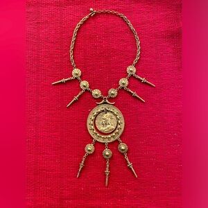 Vintage Trifari Viking Medallion Choker / Necklace